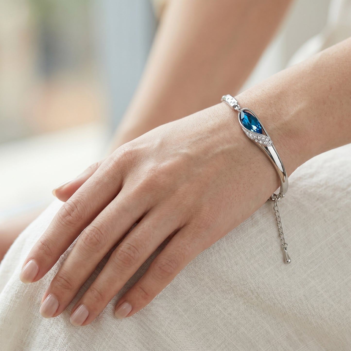 CYAN Austrian Crystal Charm bracelet