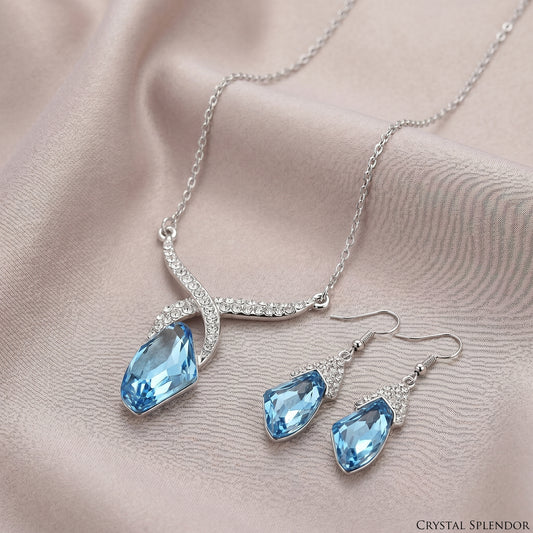 CYAN Austrian Crystal jewelry set with earrings