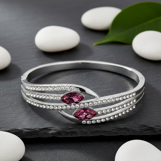 CYAN Maroon Austrian Crystal Elegant Bracelet