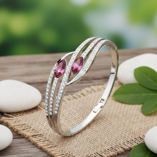 CYAN Maroon Austrian Crystal Elegant Bracelet