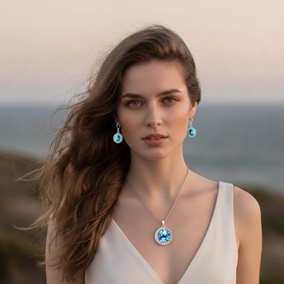 Cyan Moon light pendant set