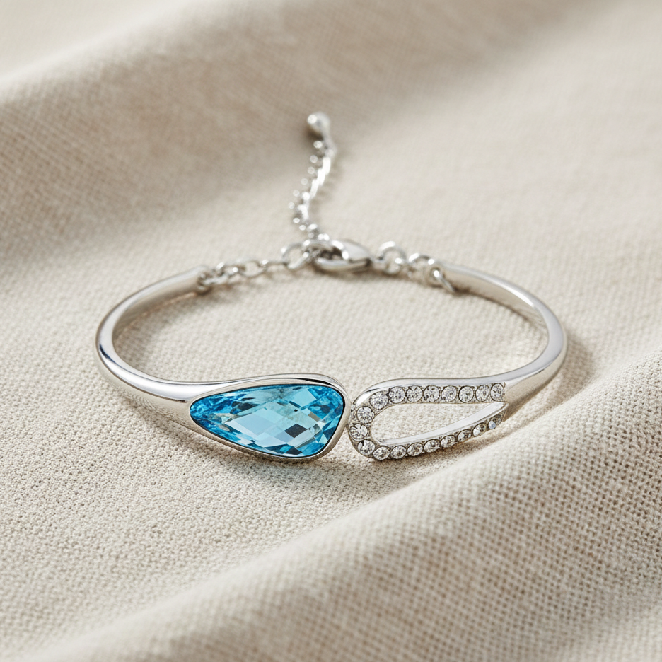 CYAN Austrian Crystal Charm bracelet