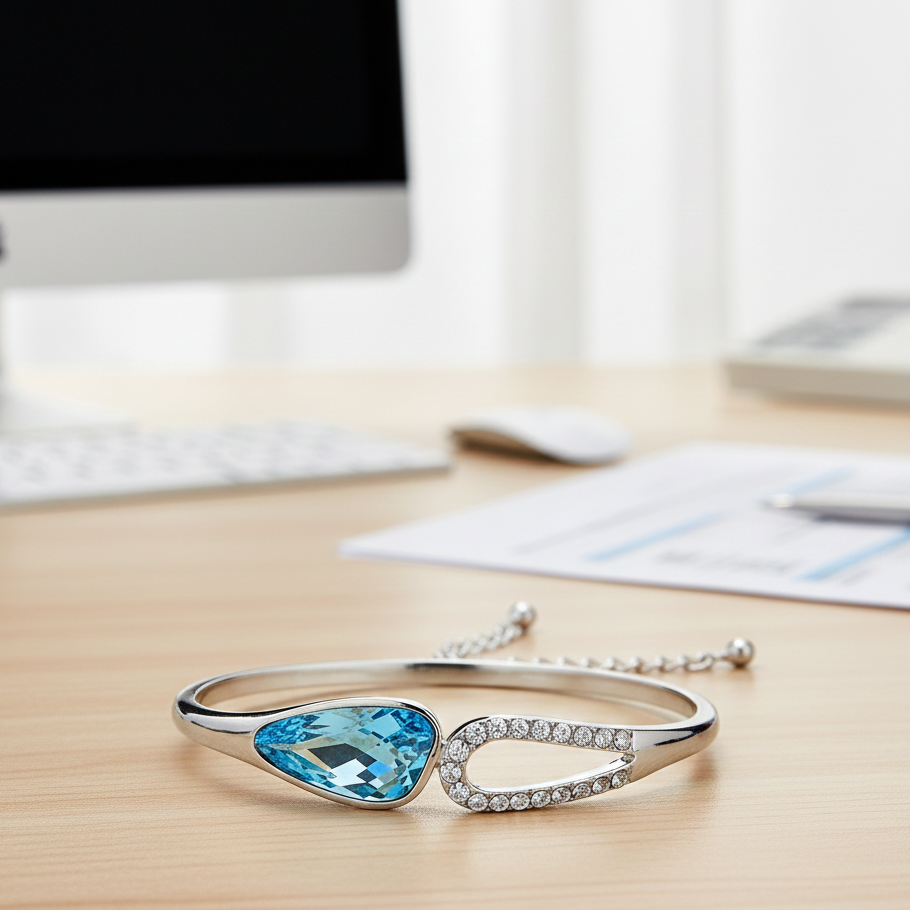CYAN Austrian Crystal Charm bracelet