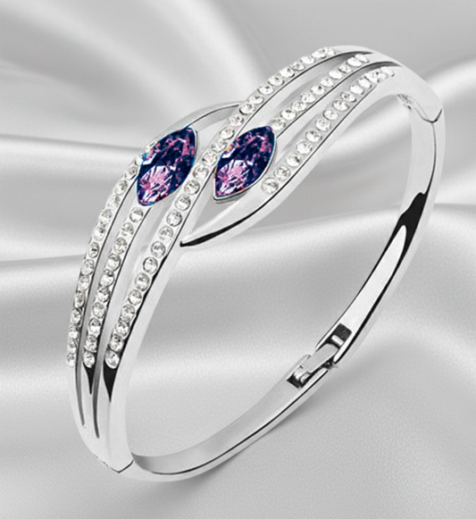 CYAN Purple colour Austrian Crystal Smart Bracelet