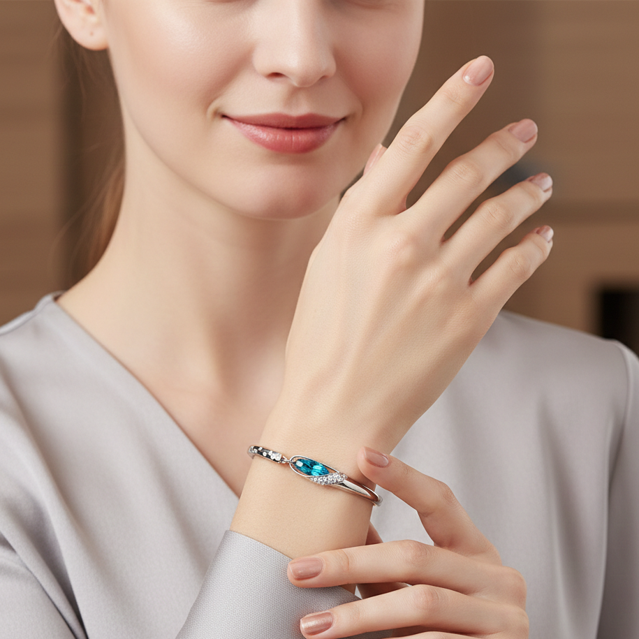 CYAN Austrian Crystal Charm bracelet