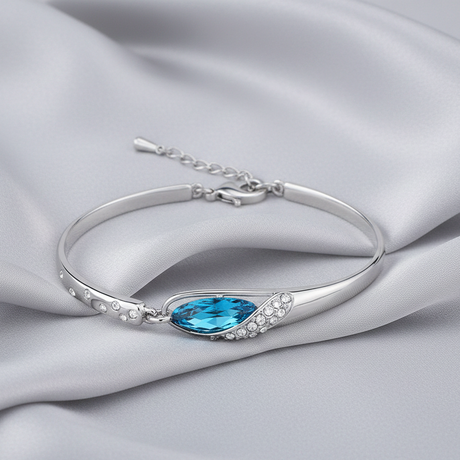 CYAN Austrian Crystal Charm bracelet