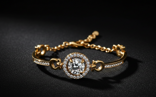 CYAN Gold Plated Zircon bracelet