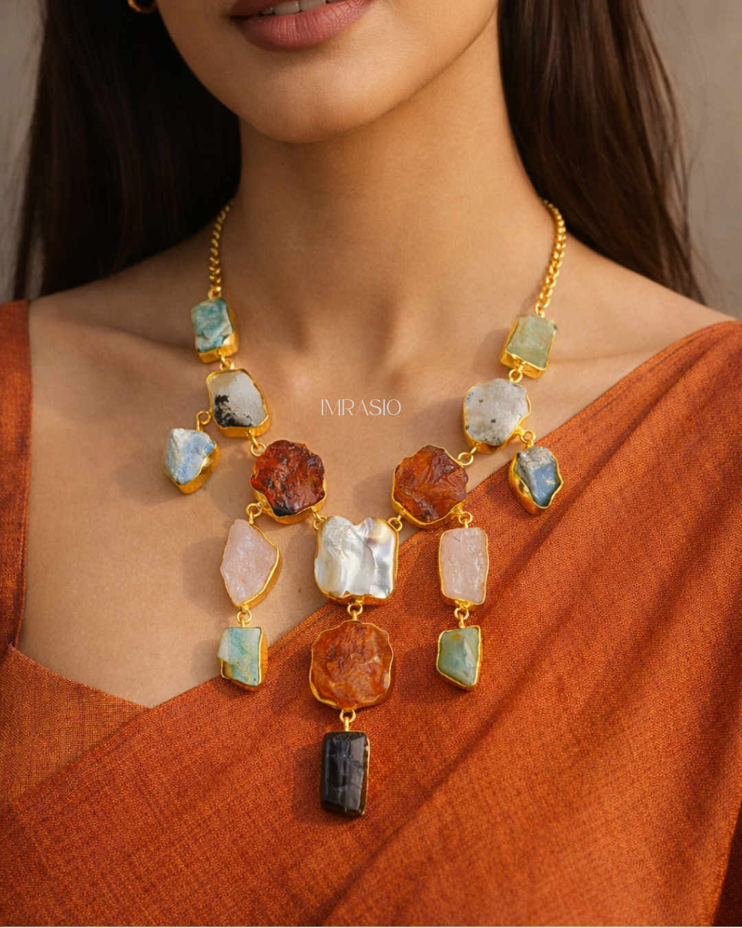 Full ratnavali spectrum raw gemstone set