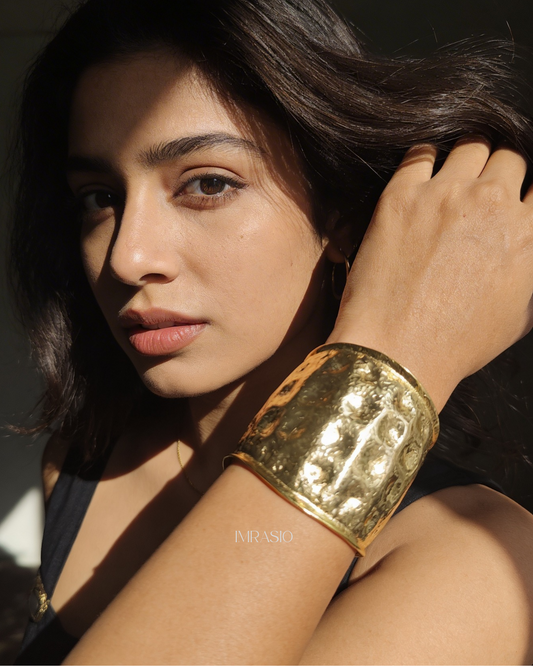 Bold Statement Brass Cuff Bracelet