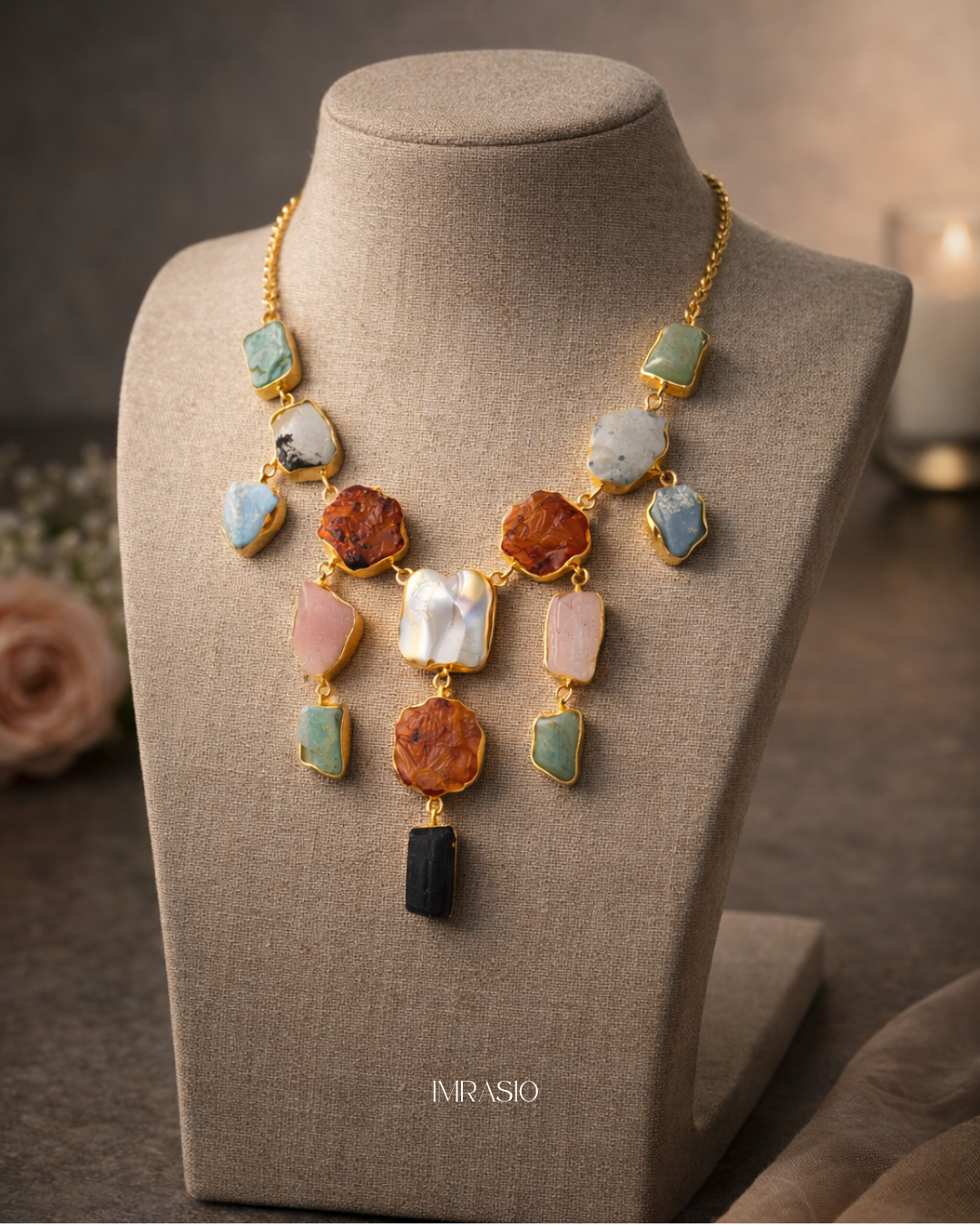 Full ratnavali spectrum raw gemstone set
