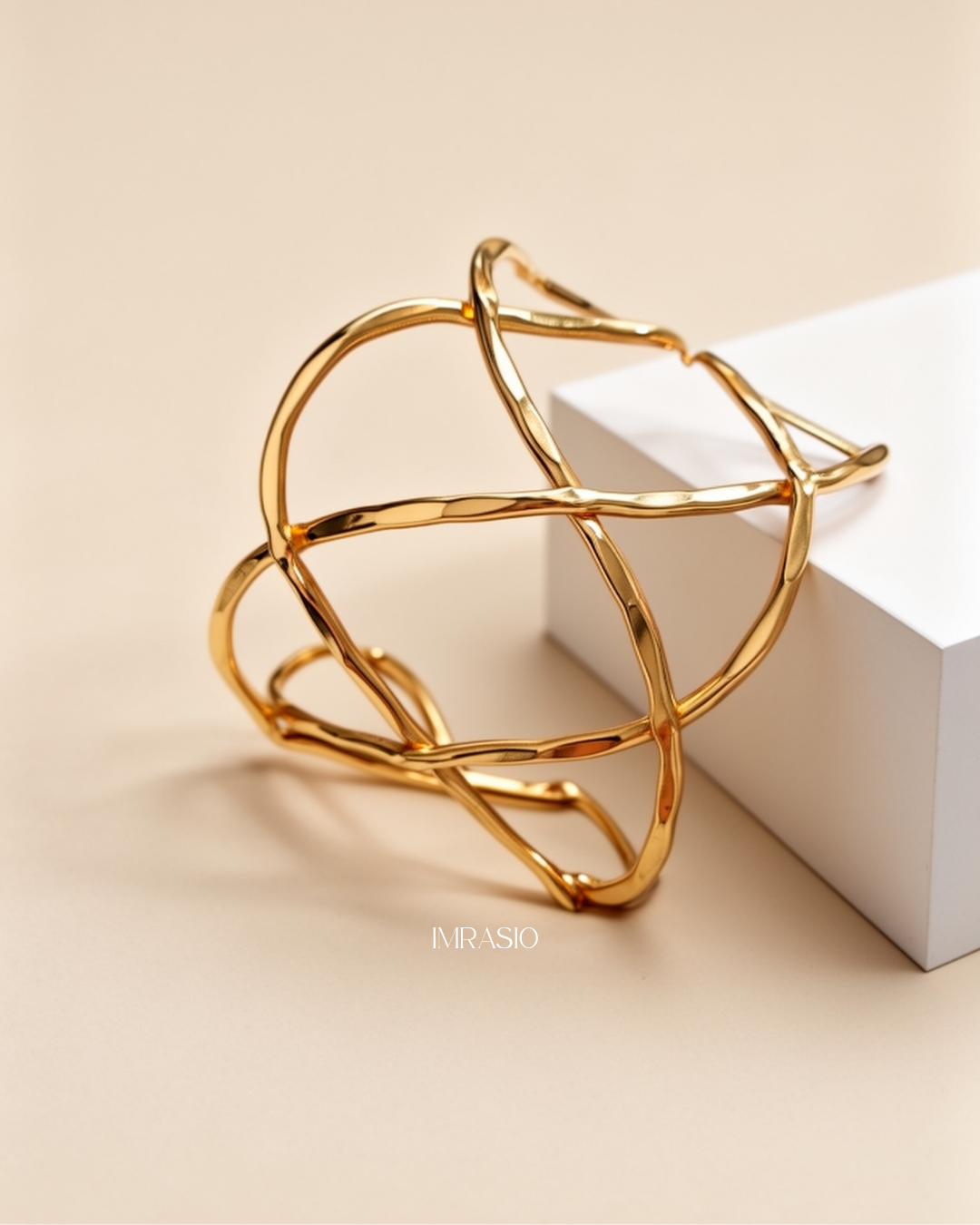 Hand-Crafted Twisted Brass Cuff Bracelet