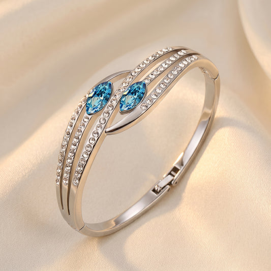 CYAN Blue colour Austrian Crystal Smart Bracelet