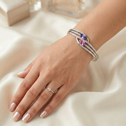 CYAN Multi colour Austrian Crystal Smart Bracelet