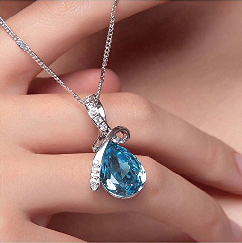 CYAN bow style crystal jewelry set